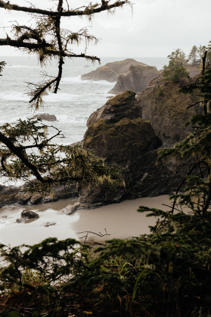 brooking elopement, oregon coast elopement, natural bridges elopement, secret beach elopement, Oregon Elopement photographer